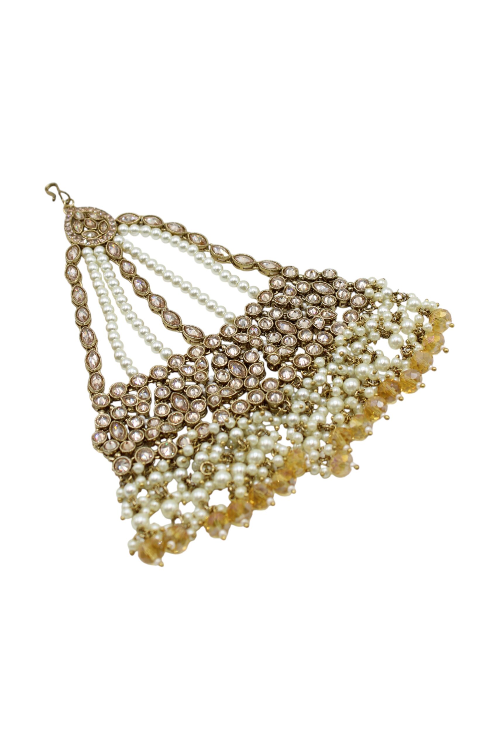 Elegant Pearl and Gemstone Statement Earring