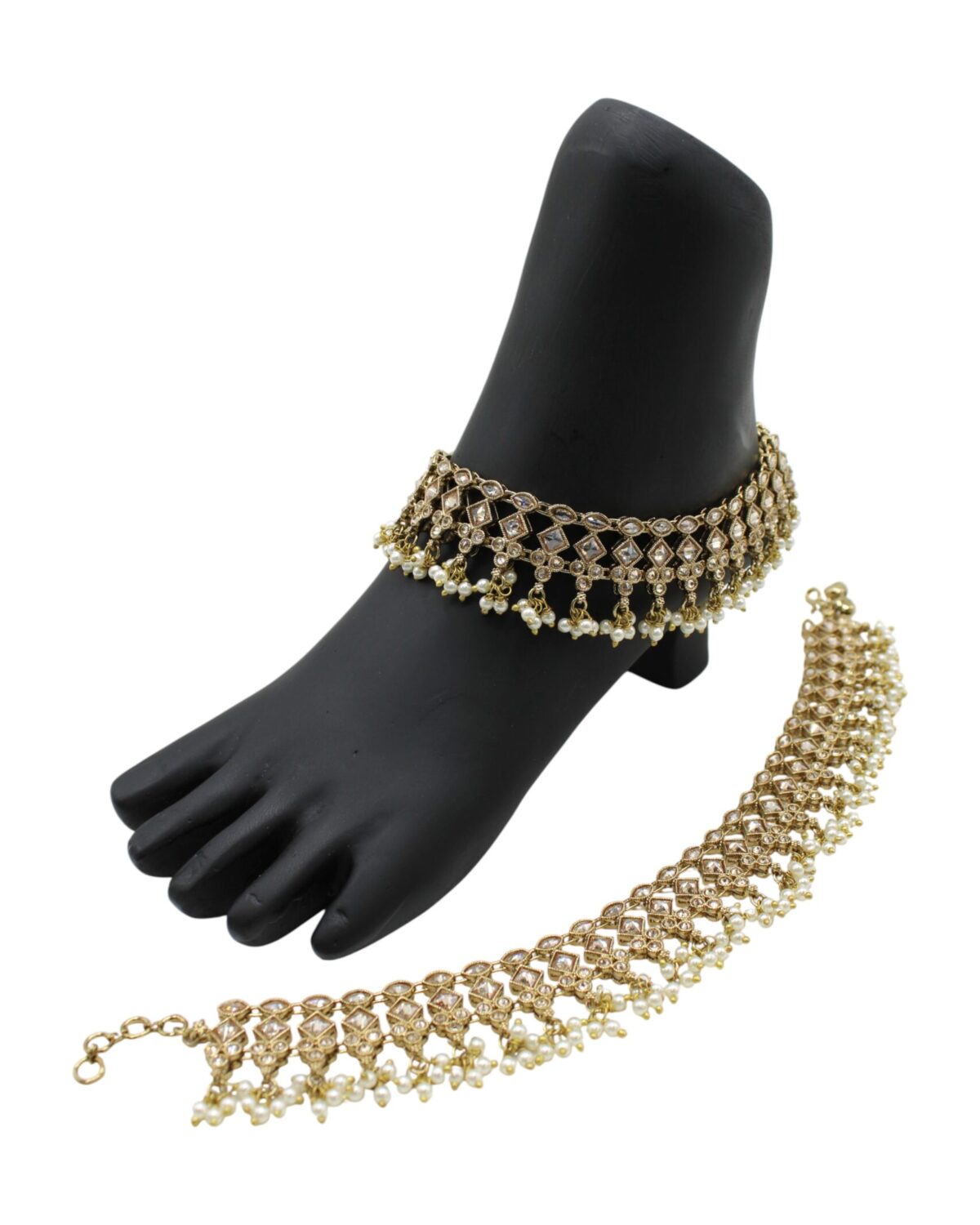 Elegant Gold Anklet and Bracelet Set