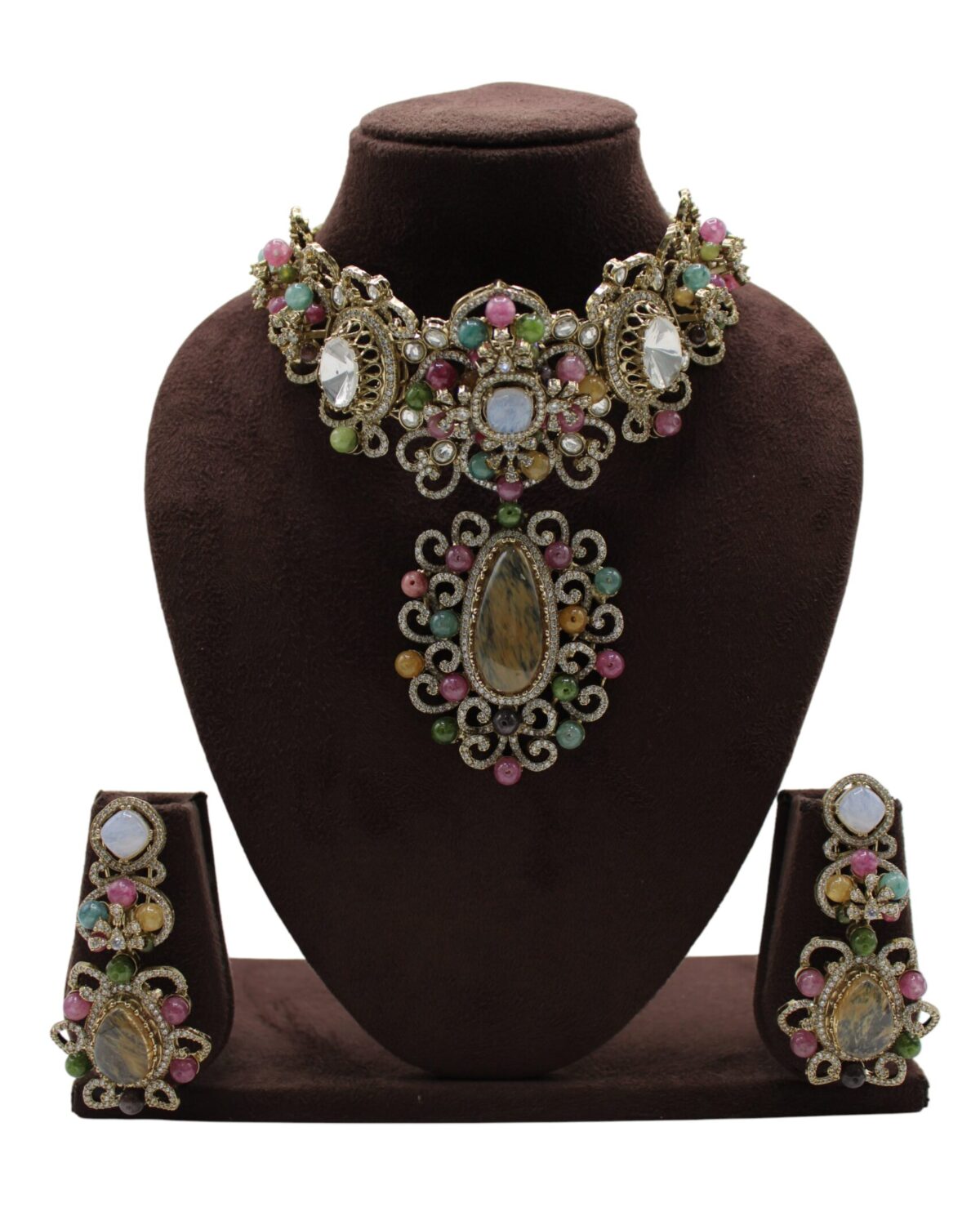Elegant Multicolored Statement Jewelry Set