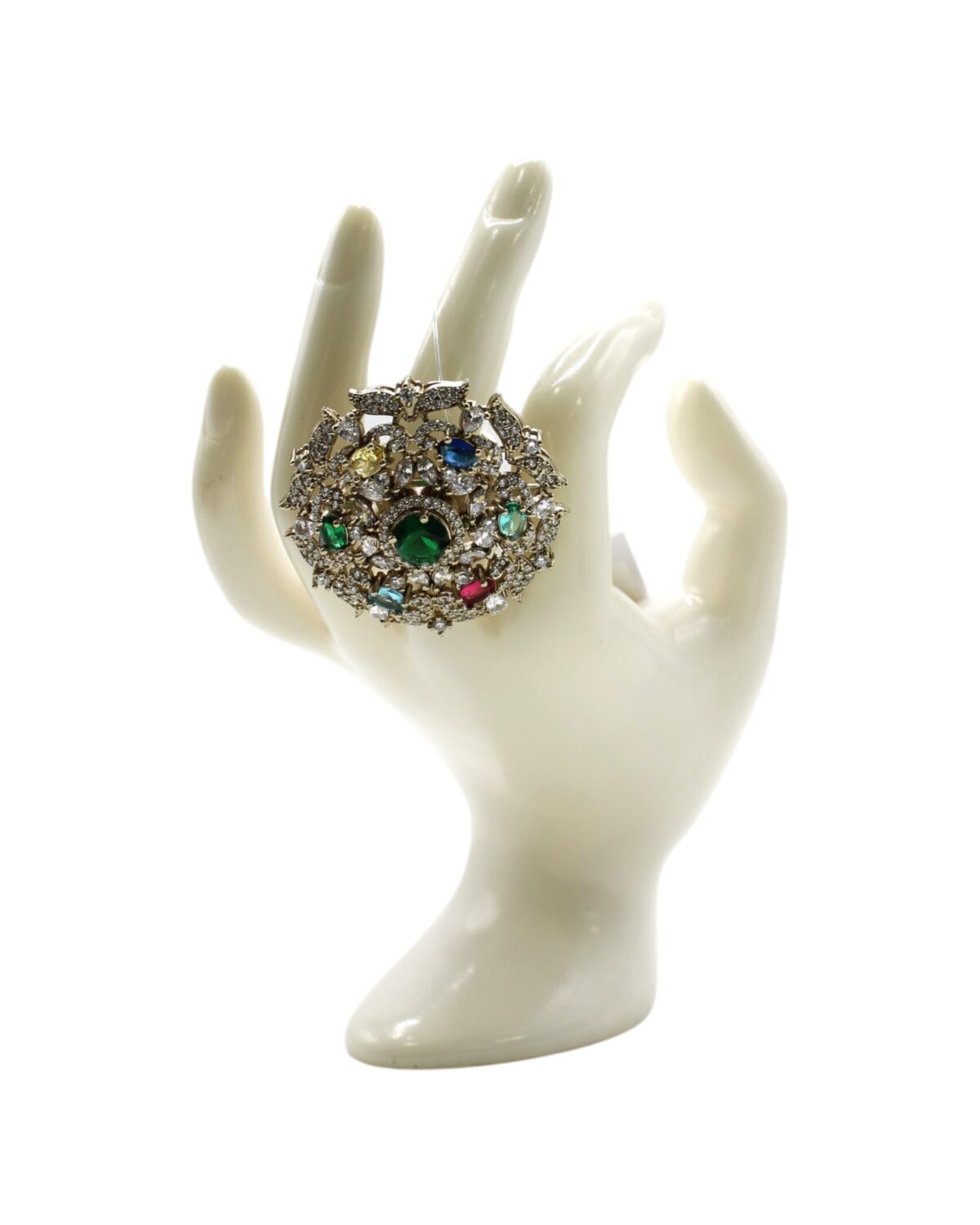 Elegant Vintage Brooch Displayed on a Porcelain Hand